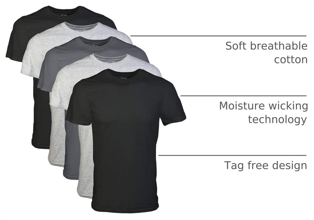 Gildan Men's Crew T-Shirts, Multipack, Style G1100