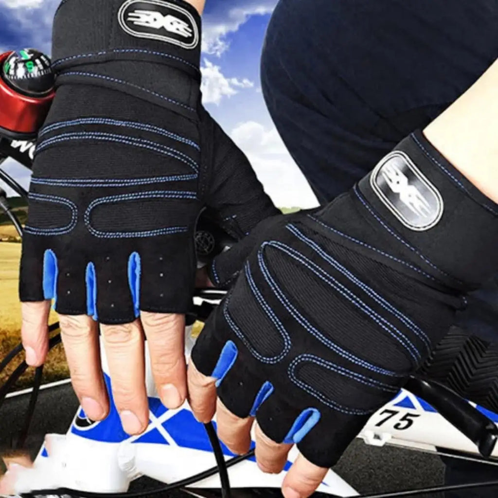 Guantes de Gym con Muñequera para Pesas y Ciclismo